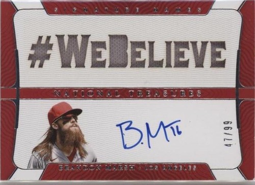 2022 Panini National Treasures - Brandon Marsh #SN-BM