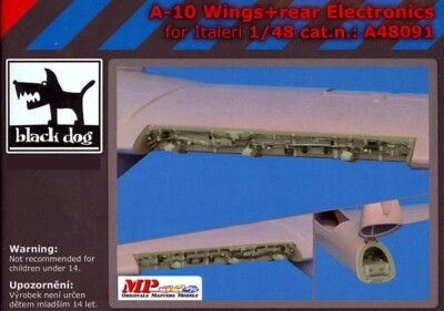 Blackdog Models 1/48 A-10 THUNDERBOLT WINGS & REAR ELECTRONICS Resin Detail Set
