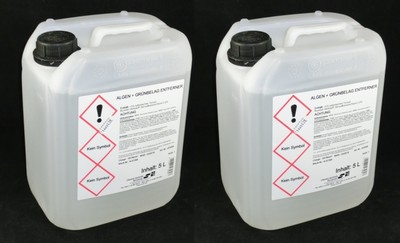 1,50€/L   2 x 5 Liter Grünbelag Entferner Konzentrat Algen & Moos 10L Reiniger 