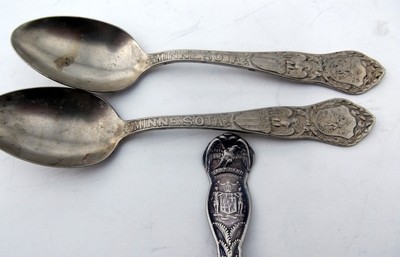 Minnesota and Maryland State Silver plate Spoons