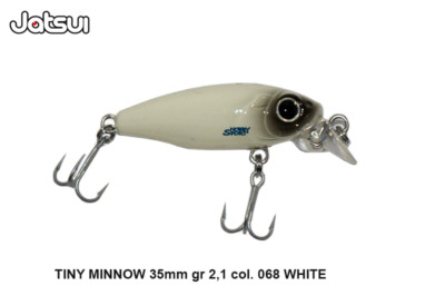 JATSUI MINI CRANK TINY MINNOW 3,5CM COL 068 WHITE 2,1g TROUT AREA LIGHT SPINNING