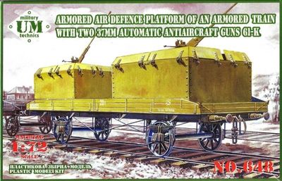 ARMORED AIR DEFENSE PLATFORM OF AN ARMORED TRAIN 1/72 UNIMODEL UMT 648