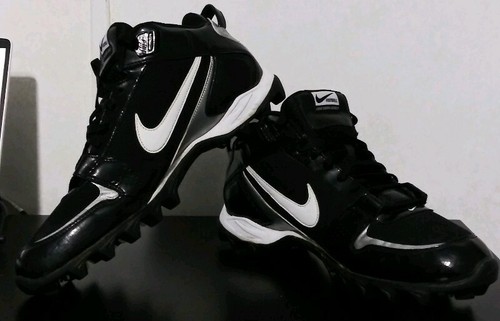NIKE LAND SHARK LEGACY FOOTBALL CLEATS - BLACK WHITE GREY SIZE 14 MENS