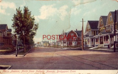 1907 NOBLE AVENUE, NORTH FROM PUTNAM AVENUE, BRIDGEPORT, CT.