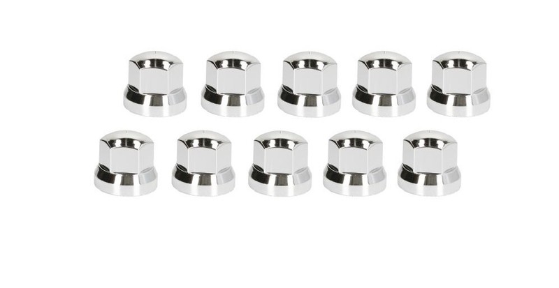 10x Enjoliveurs De Noix Sw33, Chrome, Plastique, ModÃ¨Le Plat