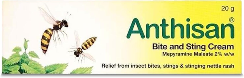 Bite & Sting Cream Relief from Insect Bites, Stings & Stinging Nettle Rash, 20 G