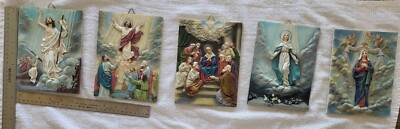RELIEF GLORIOUS MYSTERIES  OF THE HOLY ROSARY WALL PLAQUE CATHOLIC CHRISTIAN