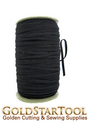 Black Knitted Elastic Roll 1/4'' Inch Width 144 Yards perfect for sewing & craft