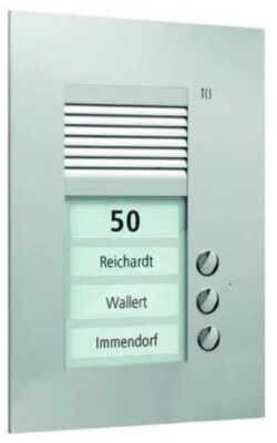 TCS Außenstation PUK03/1-EN mit 3 Klingeltasten, 1 Spalte