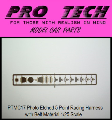 PTMC 17 1:25 Scale Photo Etched 5pt Racing Harness kit LBR Model Parts PRO TECH