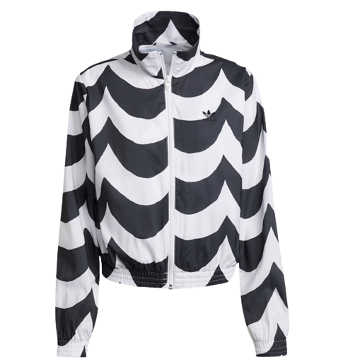 adidas marimekko フラワーパターンジャケット US M Adidas X Marimekko Flower Windbreaker Jacket Hoodie White