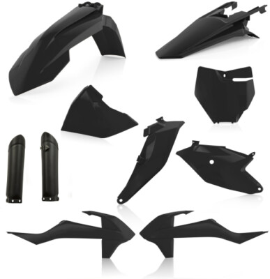 Acerbis 2686020001 Full Plastic Kit - Black Front | Rear | Side 26860-20001