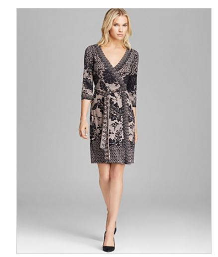 Pre-owned Diane Von Furstenberg $500 Dvf Inari Silk-jersey Wrap Dress Lace Flutter Print 8 10 12 Gorgeous In Multicolor