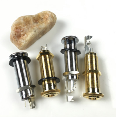 Input/Output Mono Barrel Jack Socket Stereo Flush Mount For Electric Guitar Bass