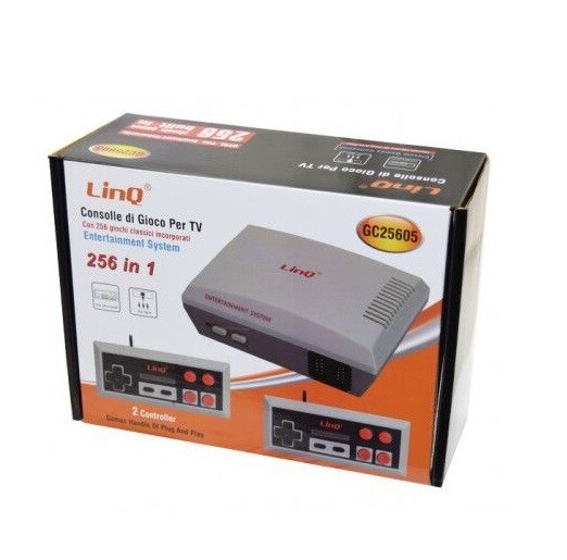 Console Di Gioco Retro Arcade Games 16 Bit 256 Giochi Joystick linq Gc25605