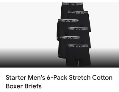 Starter boxer 6 pack Size large 