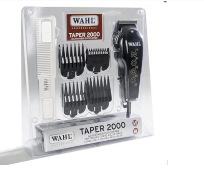 WAHL TAPER 2000 - BLACK ADJUSTABLE CUT CLIPPER FOR BEGINING ARTISTS
