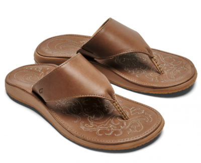 Women's Olukai Paniolo Lipi Flip Flop Sandal Tan or Black sizes US  5,6,7/NEW!!!