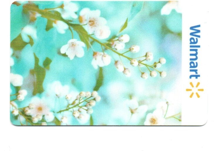 Walmart White Flowers Gift Card No $ Value Collectible FD