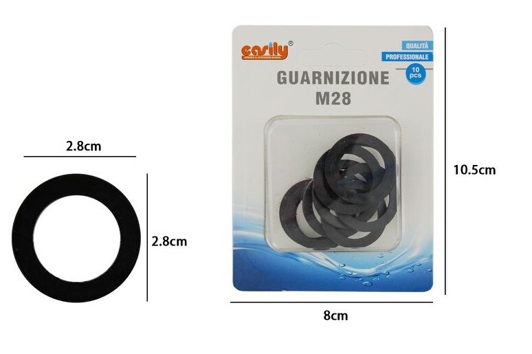 Confezione 10 Pezzi Guarnizioni M28 Nere Per Aeratori Rubinetto Idraulica dfh