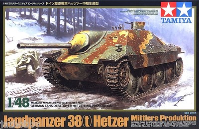Tamiya 32511 1/48 Scale Model Kit German Tank Destroyer Jagdpanzer 38t Hetzer