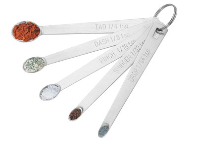 5PCS Small Spoons Set Cooking Baking, 1/4 tsp,1/8 tsp,1/16 tsp,1/32tsp,1/64 tsp