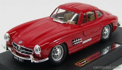 BURAGO BU22023R SCALA 1/24 MERCEDES BENZ 300SL COUPE W198 1954 RED MODEL