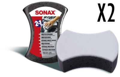 2x SONAX Auto MULTISCHWAMM saugstark 2in1 Schwamm car care clean 04280000