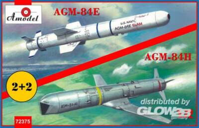 Amodel - AGM-84E And AGM-84H On Trolleys Incl. Decals - 1:72 Model Kit