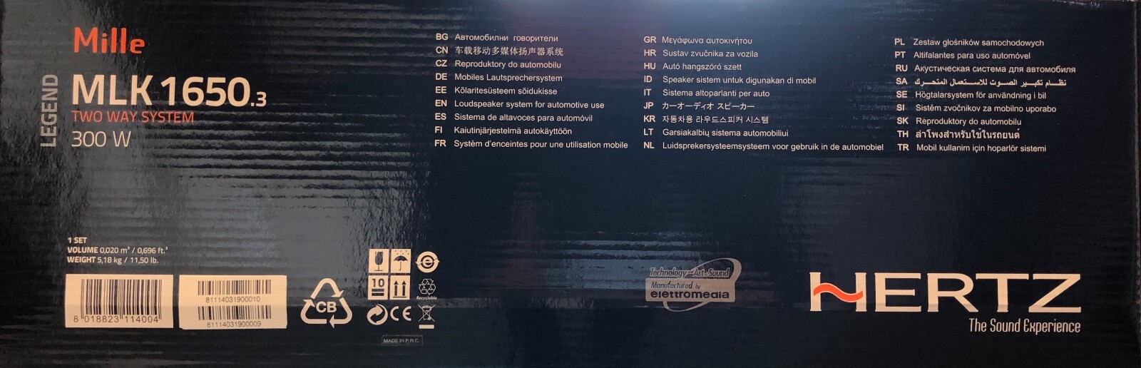 HERTZ MLK1650.3 6.5" MILLE LEGEND COMPONENT SPEAKER SYSTEM - BRAND NEW WARRANTY