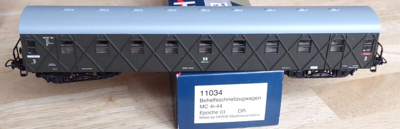 Heris 11034 Behelfsschnellzugwagen Mci4i Ussr Zone 3.Kl. Epoche 2b/3a Neu In Ovp