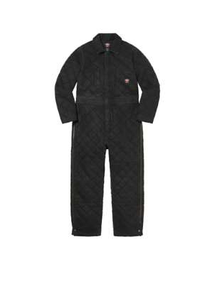 Supreme Dickies Quilted Denim Black Coveralls Mens Large Winter