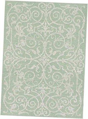  Monaco Summer Quay Indoor/Outdoor Machine Made 2' x 3'7'' Ivory-light Green