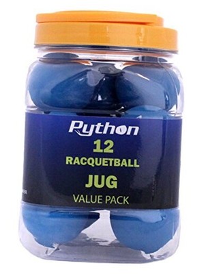 Python Blue Racquetballs (Value Pack - 12 Ball Jug/Standard Color w/Tournament 