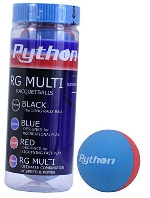 Python 3 Ball Can RG Multi Colored Racquetballs (Endorsed by 1 Pack Red/Blue