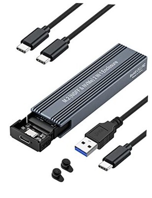 M.2 NVME SATA SSD Enclosure Adapter ,V VCOM Tool-Free USB 10Gbps M.2 NVMe SATA