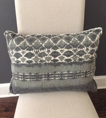 World Market Black White Decorative Geometric Lumbar Pillow 16