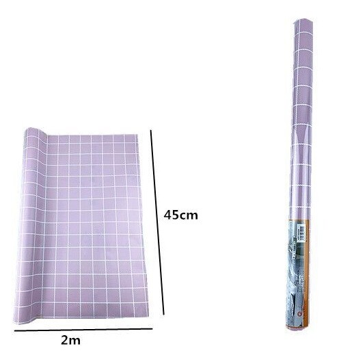 Rotolo Pellicola Adesiva Quadr Viola 45cmx2m Libri Pannelli Cassetti Mobili dfh