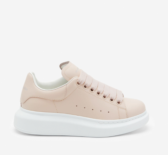 Pre-owned Alexander Mcqueen Oversized Blush/white Women's Sneakers 718139whgp5 6856