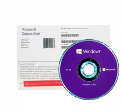 ~ Win 10 Pro OEM x64-bit + Genuine Product Key | Full License DVD [Brand New] ~