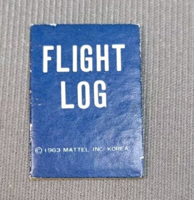 Vintage Barbie KEN #707 United Airlines Pilot Get Ups n Go FLIGHT LOG  1970s