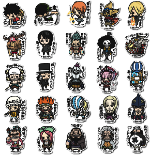 サンジ　シール ONE PIECE 2nd STICKER Luffy,Zoro,Sanji 25 Type Japan limited