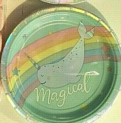 MAGICAL RAINBOW Birthday Party Supply Decoration Kit for 16 w/ Treat Bags