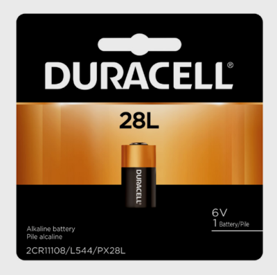 DURACELL 6 volt Lithium Electronics Camera BATTERY 28L, 2CR11108, L544, PX28L