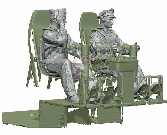 Legend 1/48 B-17 US Bomber Aircraft Pilot & Co-Pilot Set WWII (2 Figures) LF4810