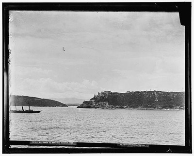 Entrance,Santiago Harbor,Castillo del Morro de San Pedro,forts,Roca,Cuba,1898