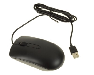 Dell USB Black Optical Mouse MS116 065K5F 3-Button Wired