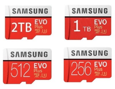 SAMSUNG 256GB 512GB 1TB 2TB MicroSD MicroSDXC EVO PLUS UHS-I 100MB/s U3 HD Card