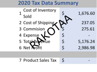 Retail E-commerce Bookkeeping Tool - Inventory, Sales, Taxes, Expenses & More