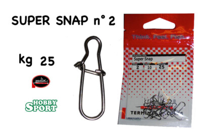 MOLIX SUPER SNAP SIZE 2 MOSCHETTONE 25 KG   SPINNING MARE LAGO FIUME